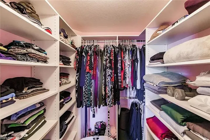 View of walk in closet