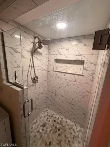 Master bath updated tiled shower
