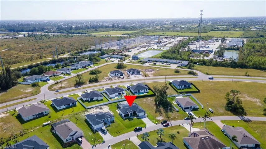 Aerial overview of property's location