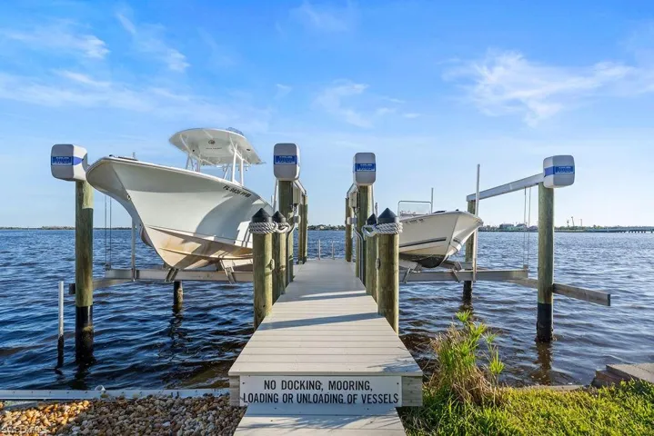 Sought after - 10,000 lb boat lifts directly off Matlacha Pass