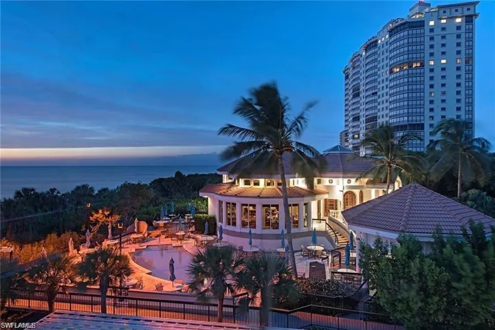 Beach Clubhouse at dusk