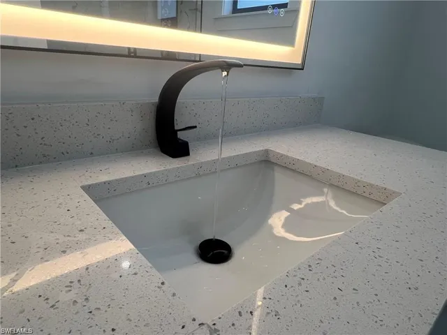Bathroom view of a sink