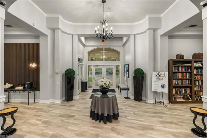 Impressive clubhouse entryway