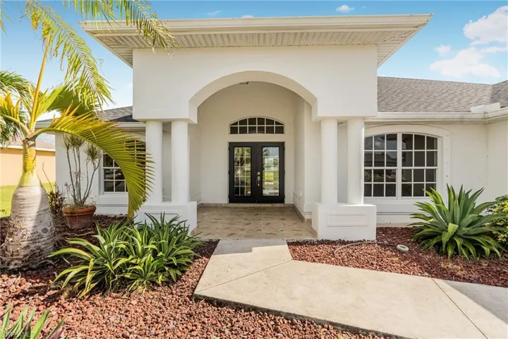 Entrance to property with french doors