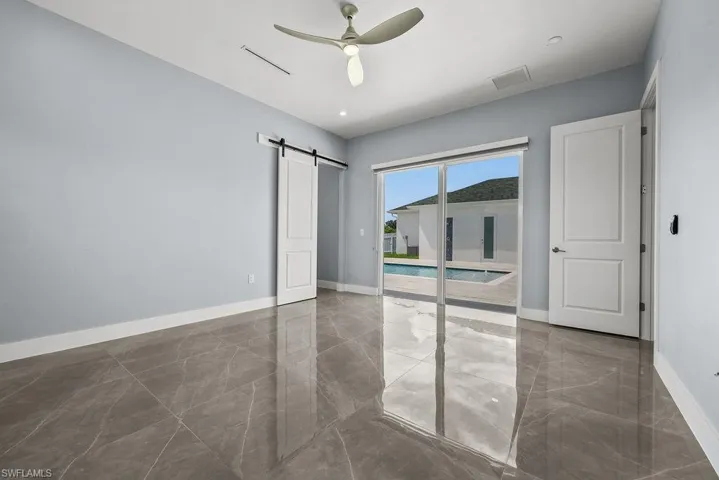 Master Bedroom overlooking Pool