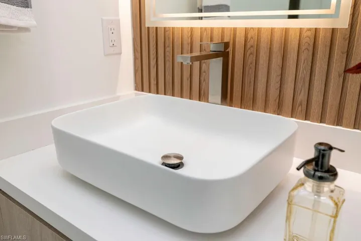 Bathroom view of a sink
