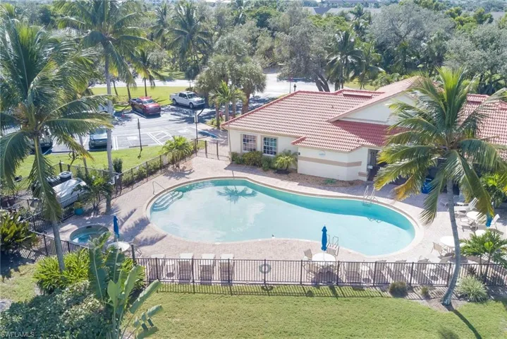 Community pool featuring a patio area