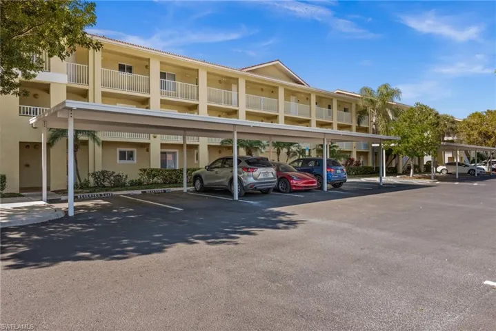 View of covered parking lot