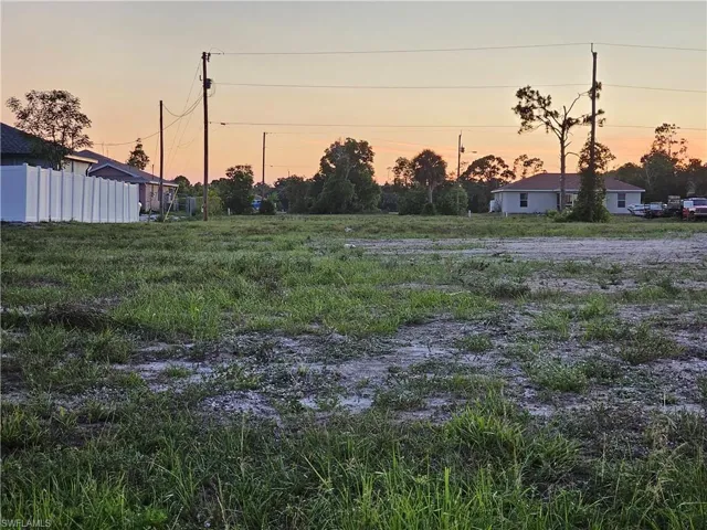 View of lot at dusk