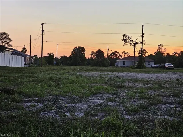 View of lot at dusk
