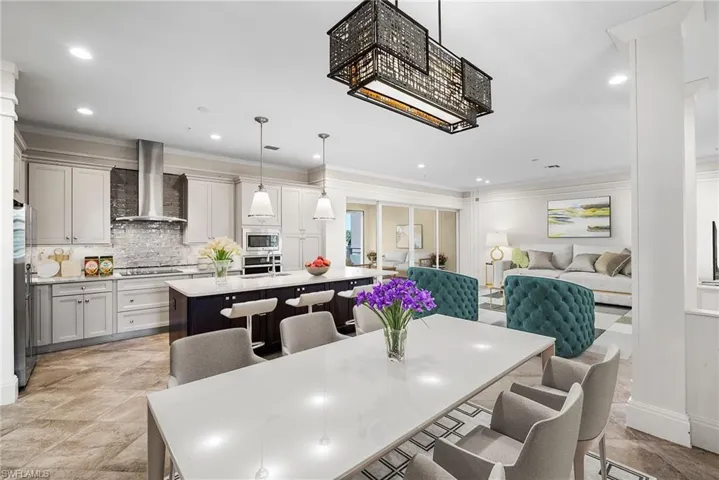 Dining room virtually staged