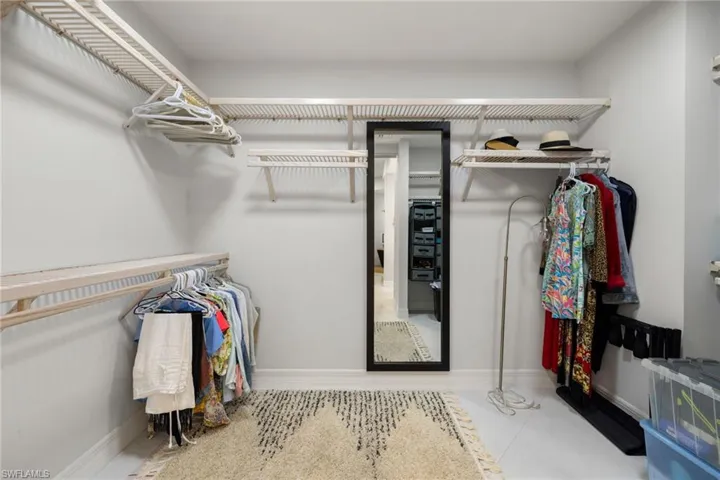 View of walk in closet
