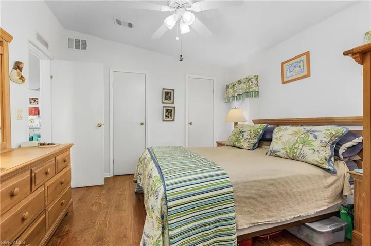 Primary bedroom with two closets