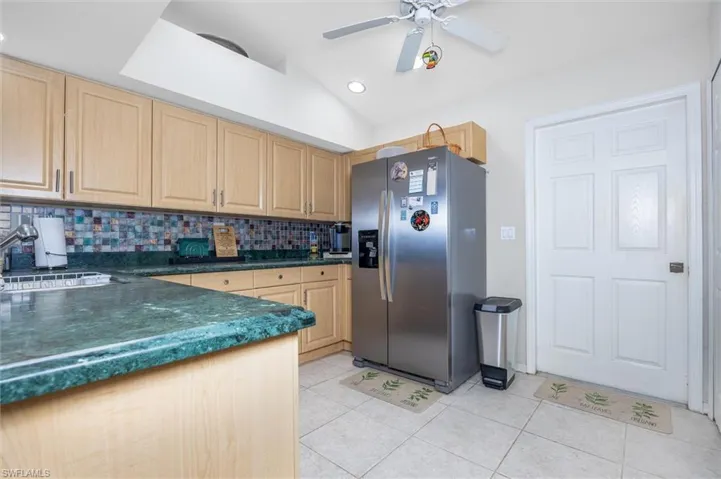 Kitchen and entrance to garage