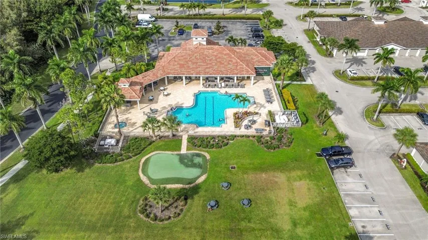 Bird's eye view of a pool