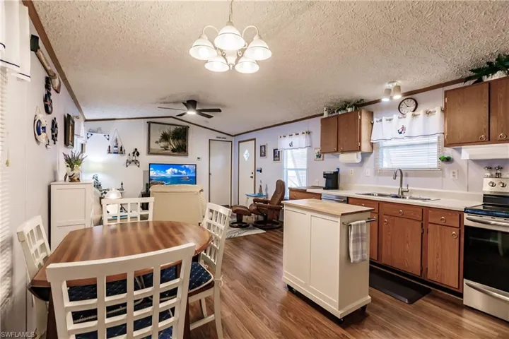 Kitchen view from laundry area