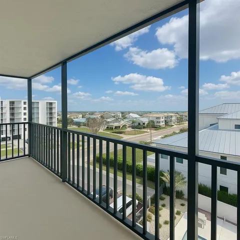 Balcony with a residential view