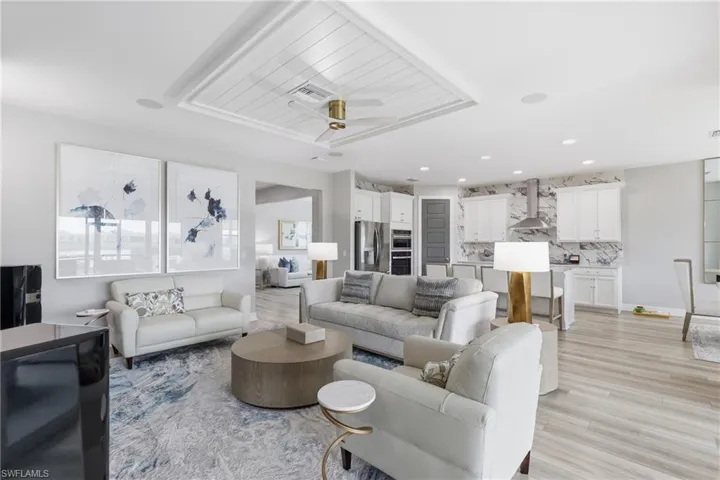 Open-concept living with customer designer details throughout