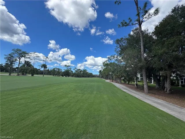 Back golf course view