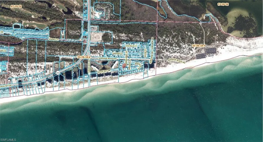 Aerial Parcel Map. Illustrating property boundaries and geographic features of the property