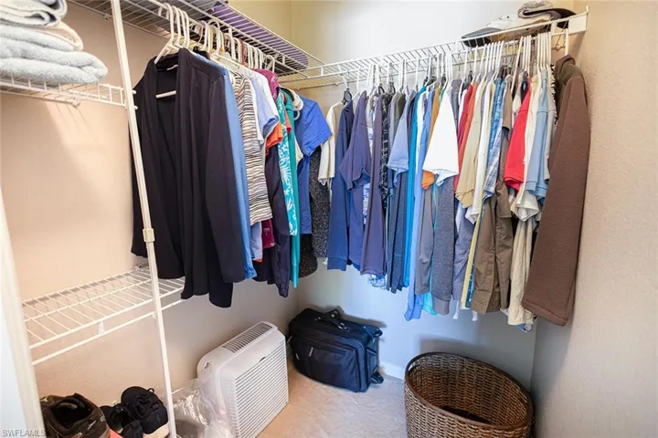 View of walk in closet