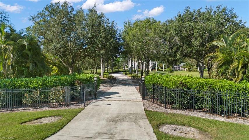 Entrance driveway