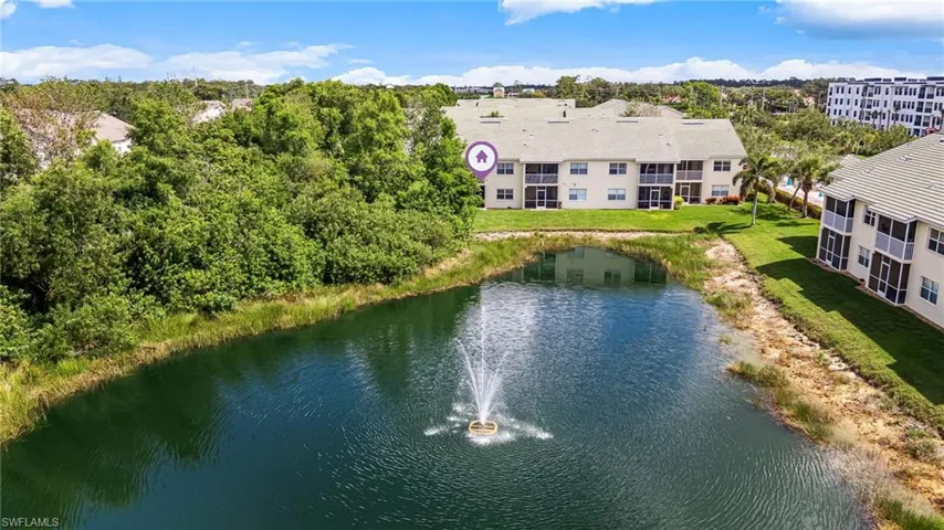 Drone / aerial view of a nearby body of water