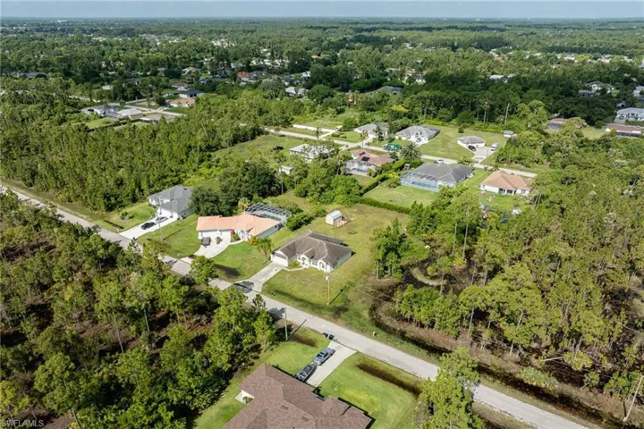 Birds eye view of property