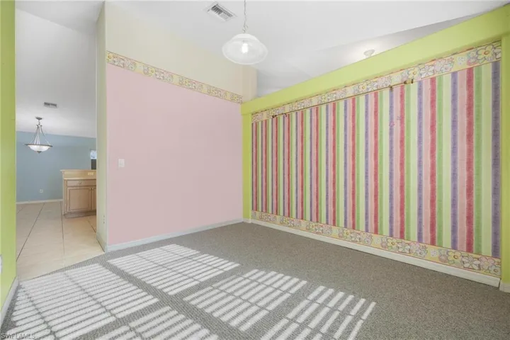 View of tiled spare room
