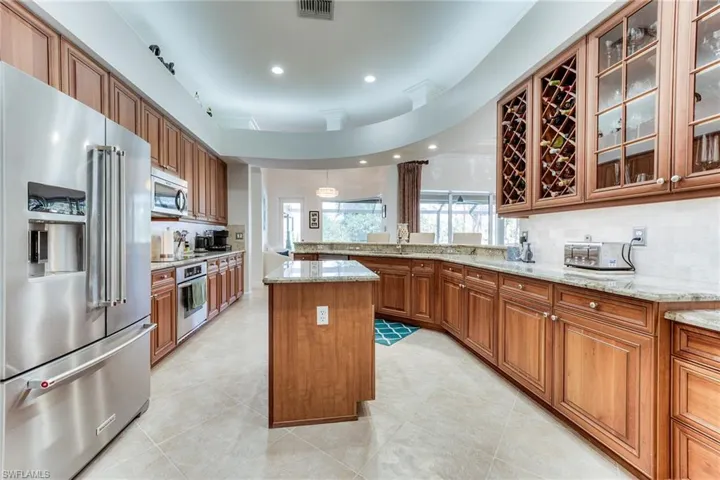 All wood cabinitry with under cabinet lighting