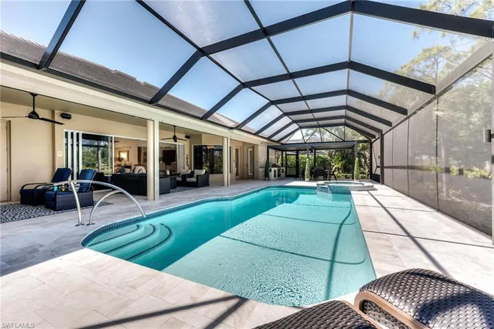 Nice for swimming laps.  TV area to the left