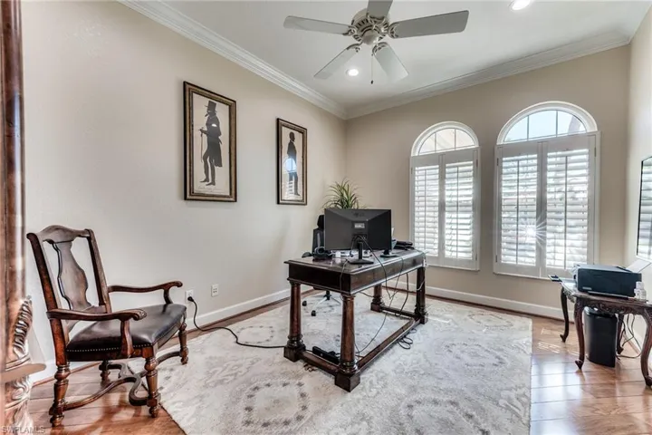 Private office on other side of foyer entrance