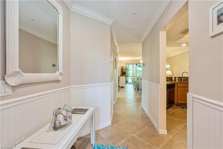 Foyer with tiled floor