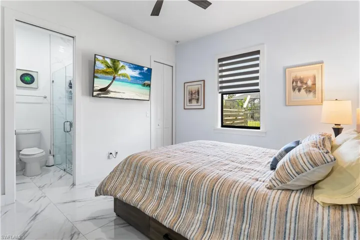 Guest bedroom #2, with en-suite pool bath.