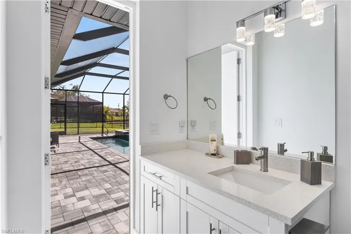 Pool bath (3rd bathroom).