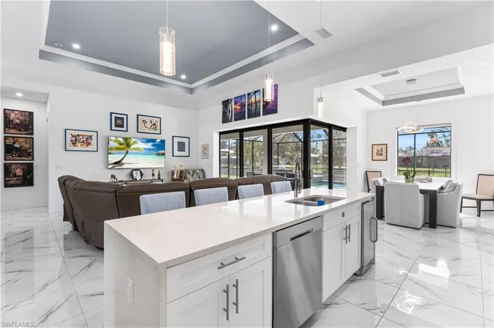 All stainless steel appliances throughout kitchen.