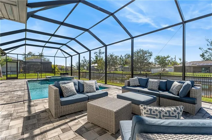 View of patio / terrace featuring a water view, and an outdoor hangout area.