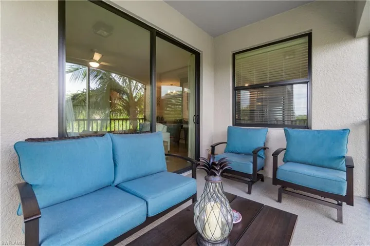 View of patio with outdoor lounge area
