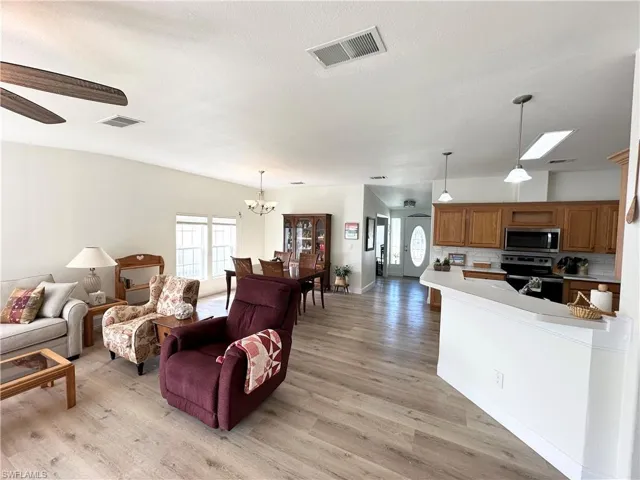 Looking from back of home to front