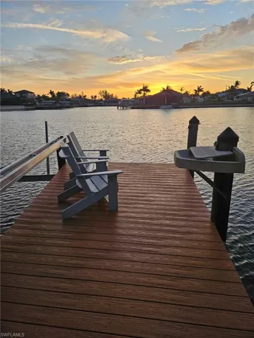Dock with a water view
