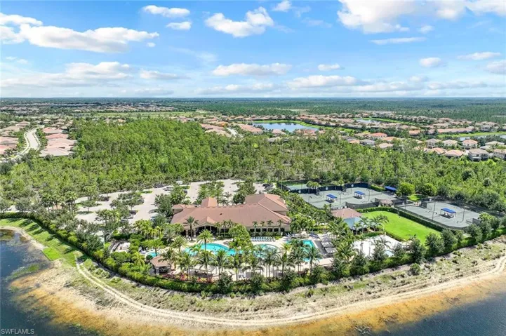 Drone / aerial view with a lake  view