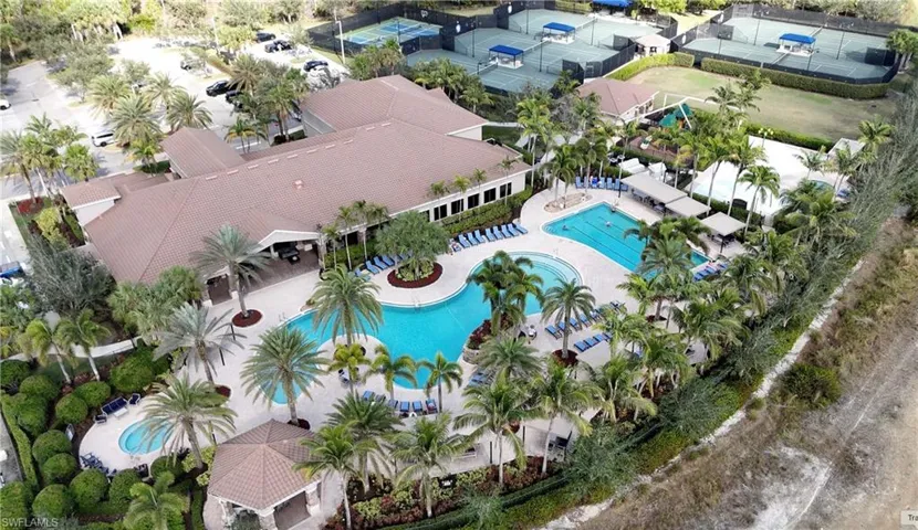 Birds eye view of property