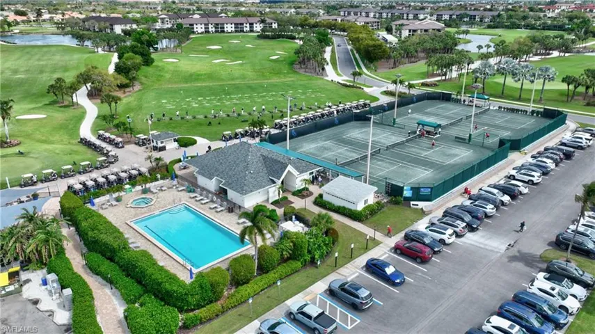 Master pool, tennis courts and driving range