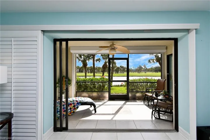 Beautiful water and golf views from enclosed back lanai