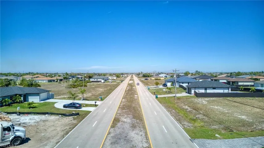Aerial view of residential area