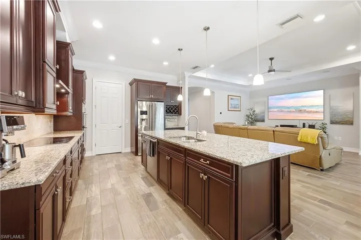 Spacious kitchen with a separate large pantry