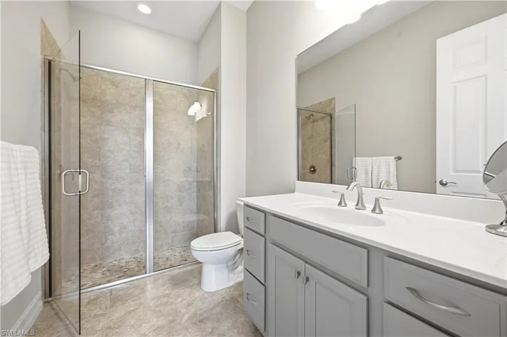 2nd Bathroom with glass shower door
