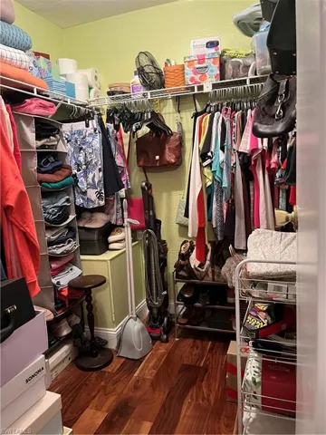 View of walk in closet