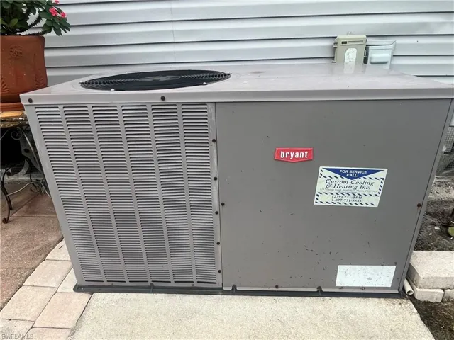 Exterior details with central AC unit