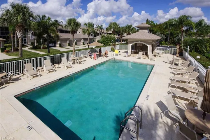 View of swimming pool with a patio area and a gazebo